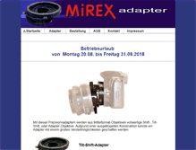 Tablet Screenshot of mirex-adapter.de